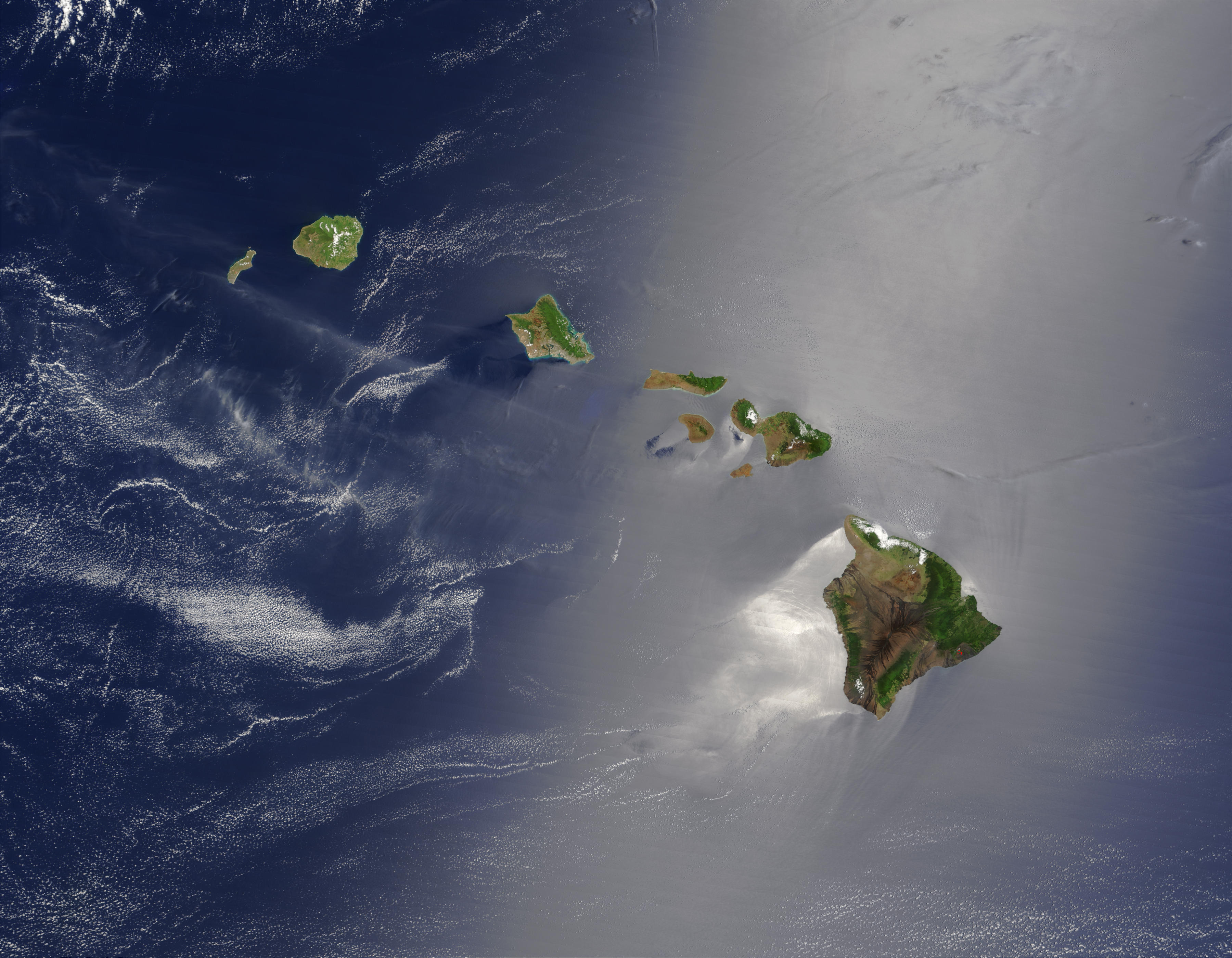 hawaii map satellite